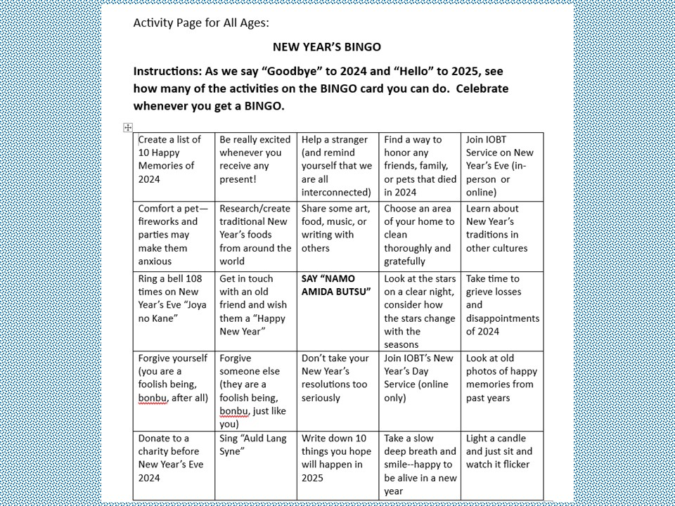 Bingo Card